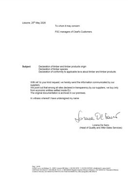 EUTR - DICHIARAZIONE DI ORIGINE DELLE SPECIE LEGNOSE