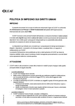 HUMAN RIGHTS COMMITMENT POLICY