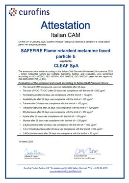 Attestato COV CAM Edilizia - SAFEFIRE